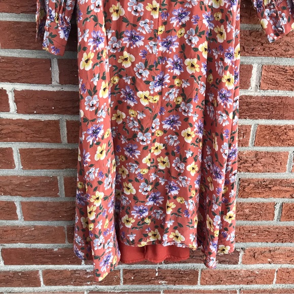 Anthropologie Yumi Kim Love Me Tender Floral Long Sleeve Midi Dress Size XS - Picture 10 of 14